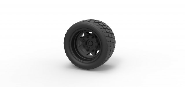 Offroad wheel 14 3D Print Model .c4d .max .obj .3ds .fbx .stl .blend 