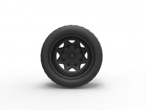 Offroad wheel 14 3D Print Model
