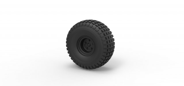 Offroad wheel 18 3D Print Model .c4d .max .obj .3ds .fbx .stl .blend 