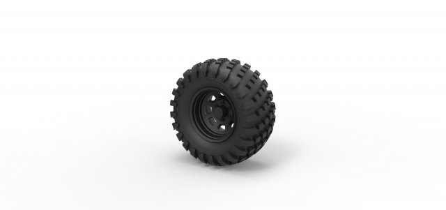 Offroad wheel 22 3D 打印模型 .c4d .max .obj .3ds .fbx .stl .blend 