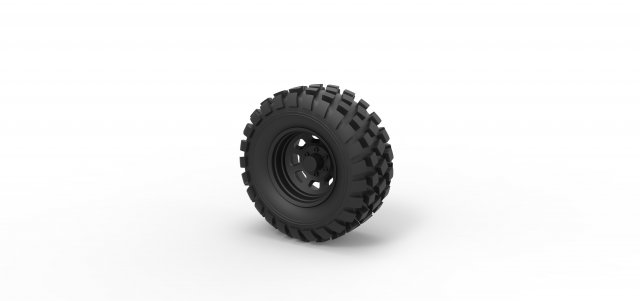 Offroad wheel 25 3Dプリントモデル .c4d .max .obj .3ds .fbx .stl .blend 