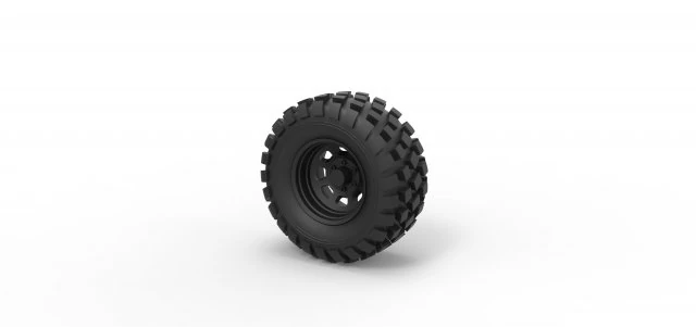 Offroad wheel 25 3D Print Model .c4d .max .obj .3ds .fbx .stl .blend 