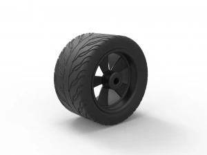 Rear sport wheel 3D Print Model