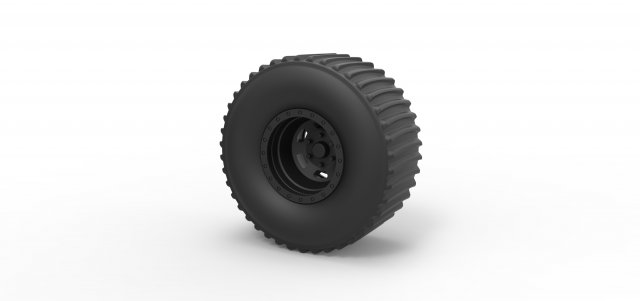 Rear wheel from dirt dragster 3Dプリントモデル .c4d .max .obj .3ds .fbx .stl .blend 