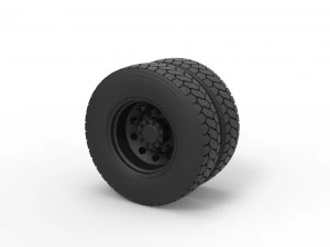 ट्रक का पिछला पहिया 3D प्रिंट मॉडल