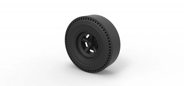 Rear wheel of old school dragster 3D Print Model .c4d .max .obj .3ds .fbx .stl .blend