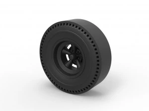 Roda belakang dragster jadul Model Cetak 3D