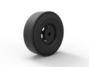 Rear wheel of old school dragster Model Cetak 3D
