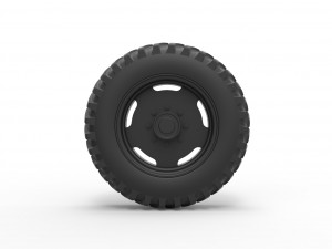 Tractor wheel 3D Print Model