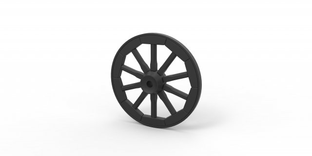 Wagon wheel Model Cetak 3D .c4d .max .obj .3ds .fbx .stl .blend 