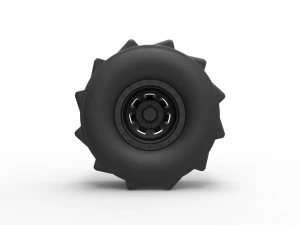Wheel for mud drag racing 3D Print Model