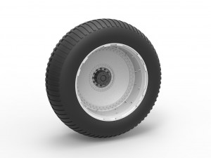 Wheel from vintage monster truck Scale 1 to 25 3Dプリントモデル