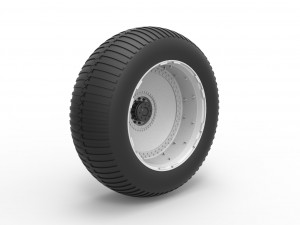 Wheel from vintage monster truck Scale 1 to 25 3D Baskı Modeli
