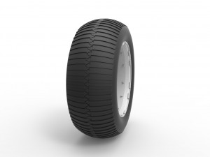 Wheel from vintage monster truck Scale 1 to 25 3D Baskı Modeli