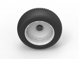 Wheel from vintage monster truck Scale 1 to 25 3D Baskı Modeli