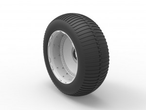 Wheel from vintage monster truck Scale 1 to 25 3D Baskı Modeli