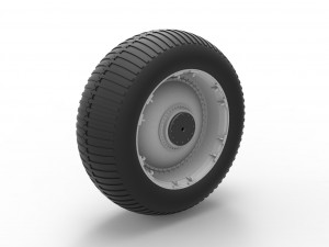 Wheel from vintage monster truck Scale 1 to 25 3D Baskı Modeli