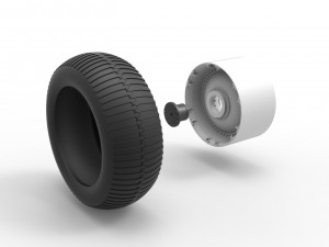 Wheel from vintage monster truck Scale 1 to 25 3D Baskı Modeli