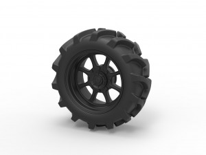 Wheel from mud truck 3D Print Model