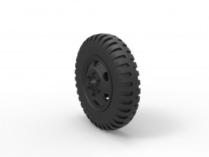 Wheel from old truck 3D Print Model