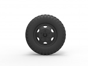 Wheel from old truck 3D Print Model