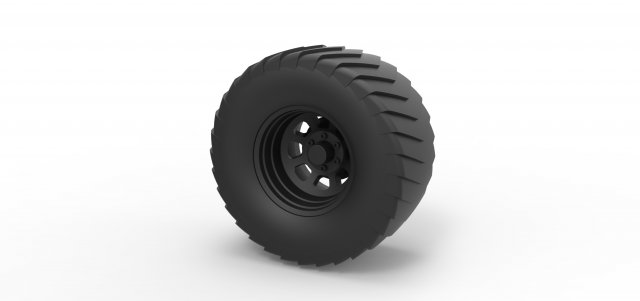 Wheel from pulling truck 3D Принт Модель .c4d .max .obj .3ds .fbx .stl .blend 