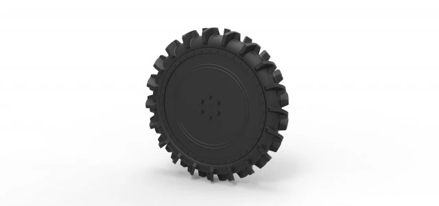 Wheel from swamp buggy 3D Print Model .c4d .max .obj .3ds .fbx .stl .blend