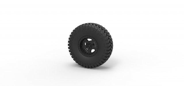 Wheel of trophy truck Modello di stampa 3D .c4d .max .obj .3ds .fbx .stl .blend 