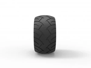Wide rear wheel from chopper 3D Print Model