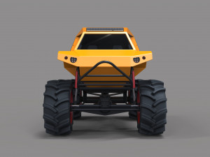 Fat mud truck Model 3D