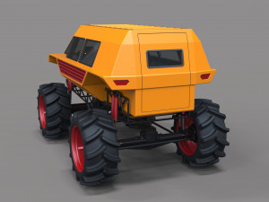 Fat mud truck Model 3D