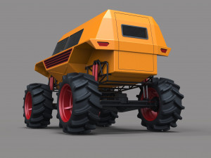 Fat mud truck Model 3D