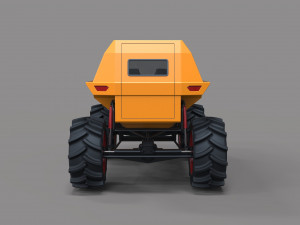 Fat mud truck Model 3D