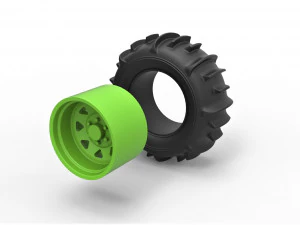 Rear wheel for dune buggy 4 3D Print Model