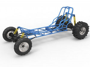 Mud dragster chassis 3D मॉडल