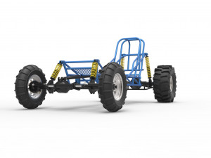 Mud dragster chassis Model 3D