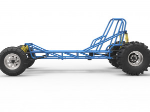 Mud dragster chassis Model 3D