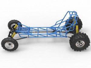 Mud dragster chassis Model 3D