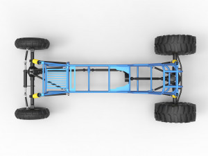 Mud dragster chassis Model 3D