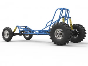 Chassi de dragster de lama Modelo 3D