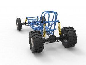 Mud dragster chassis Model 3D