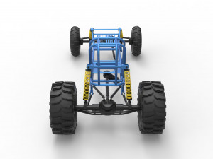 Mud dragster chassis Model 3D