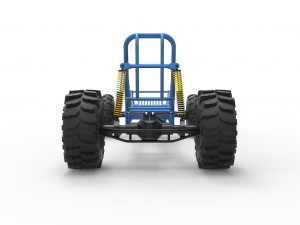 Mud dragster chassis Model 3D