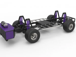 Pulling truck chassis 3D Model