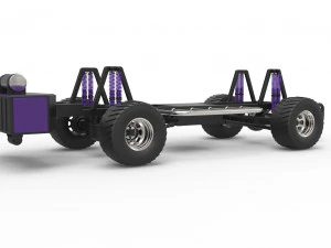 Pulling truck chassis 3D Model