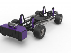 Pulling truck chassis 3D मॉडल