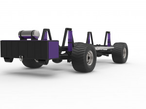 Pulling truck chassis 3D मॉडल