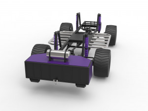 Pulling truck chassis 3D मॉडल