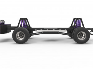 Pulling truck chassis 3D मॉडल