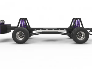 Pulling truck chassis 3D Model